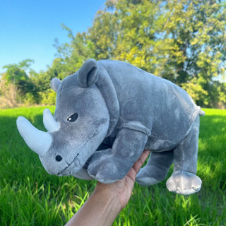 ตุ๊กตาแรด แรดเทา แรดสีเทา Rhinoceros Plush, Stuffed Animal, Plush Toy Rhinoceros ตุ๊กตาสัตว์เหมือนจริง  ตุ๊กตาแรด