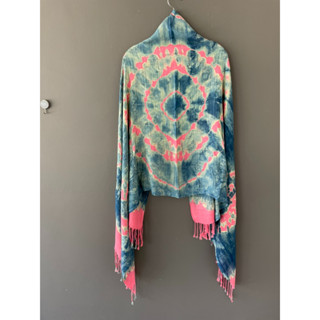 ผ้าพันคอ Non-toxic tie-dyed Thai silk scarf   Size:65cm.*160cm.