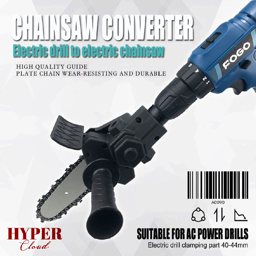 Electric Chain Saw หัวแปลงสว่าน เป็นเลื่อยโซ่ ขนาด 4 นิ้ว Conversion Adaper