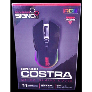 Mouse Gaming Macro RGB SIGNO COSTRA # GM-908