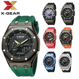 XG-606 ใหม่ล่าสุด 🔥 นาฬิกาข้อมือผู้ชาย XGEAR WATCH 💥 นาฬิกาแฟชั่นเอ็กซ์เกียร์วอช สองระบบ สินค้าแท้กันน้ำ  พร้อมกล่องตา