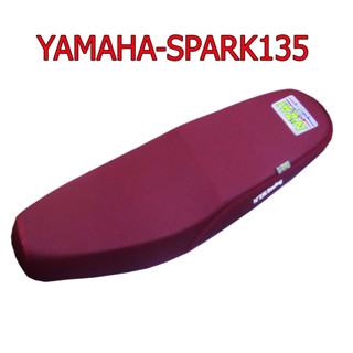 เบาะแต่ง เบาะปาด เบาะรถมอเตอร์ไซด์สำหรับ YAMAHA-SPARK135 สีแดง หนังด้าน ด้ายแดง