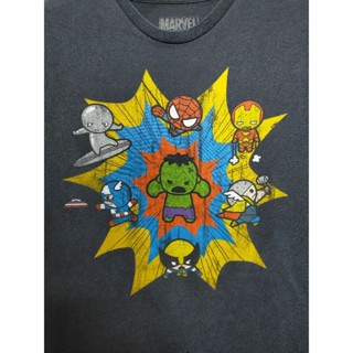 เสื้อยืดด มือสอง ลายการ์ตูน Marvel อก 42 ยาว 28