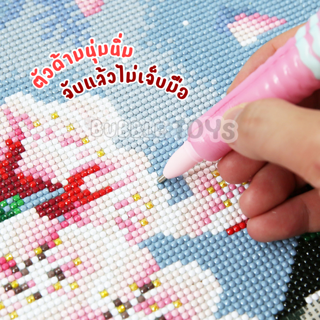 [พร้อมส่ง ] ปากกาปักเพชร ครอสติสคริสตัล 5D DIY Diamond Painting Toolkit เครื่องมือ ปากกาสกุชชี่ squishy ลูกกลิ้ง กล่อง ราคา ถูกที่สุด ดีลบีเคเค แกลเลอรีภาพที่ 5