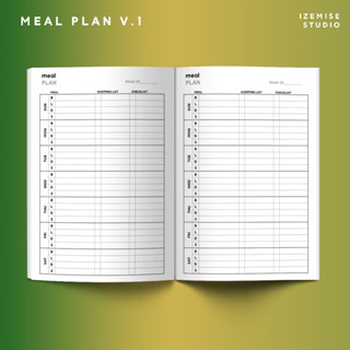 MEAL PLAN v.1 สมุดจดบันทึกแผนมื้ออาหาร