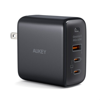 AUKEY PA-B6T Omnia II Mix 65W 3-Port PD Wall Charger with GaN Power Tech Black (CEP-001216)