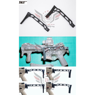 พานท้ายปืนแบบพับได้ 5KU ยี่ห้อ JMac รุ่น 1913 Folding Mech (Sig Sauer MPX,MPC,CZ Scorpion EVO3)  ● มี2แบบให้เลือก 1. รุ่