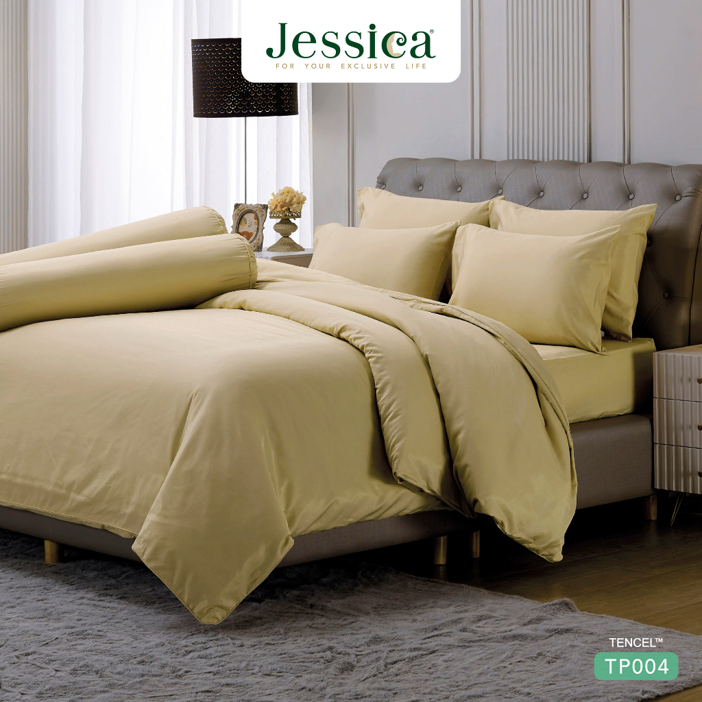 Bedsheets, Pillowcases & Bolster Cases 1071 บาท Jessica Tencel TP004 ชุดเครื่องนอน ผ้าปูที่นอน ผ้าห่มนวม เจสสิก้า สีพื้น ให้สัมผัสที่นุ่มลื่นดุจแพรไหม Home & Living