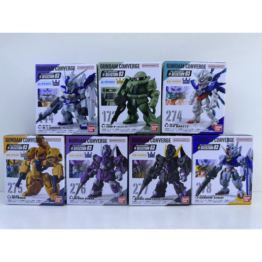โมเดลฟิกเกอร์ของเเท้ กันดั้ม Gundam converge FW GUNDAM-10 TH Anniversary -Special Selection03-รุ่นใหม่ล่าสุด