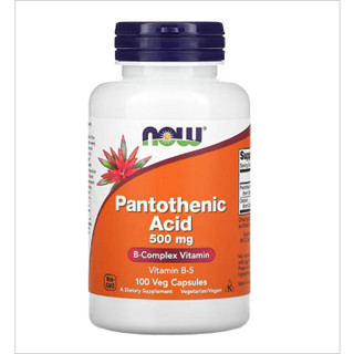 NOW Foods, Pantothenic Acid, 500 mg วิตามินบี5