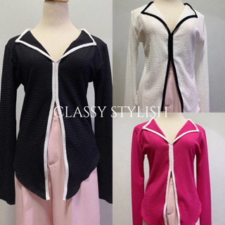 เสื้อแขนยาวขอบกุ้น-Lanatop