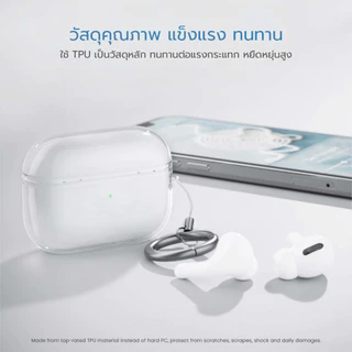 Moreno เคสหูฟัง Airpods Pro2 เคสใส ไม่เป็นรอยนิ้ว ทำความสะอาดได้