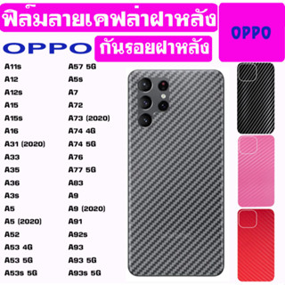 ฟิล์ม ฝาหลัง ลายเคฟล่า OPPO A9 A91 A92s A93 A93s A94 A95 A83 A9 A8 A83 A11s A12 A15 A15s A16  A5 A52 A53 A53 A53s