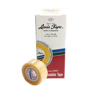 “LOUIS TAPE” เทปใส สก๊อตเทป 1 นิ้ว x 36หลา แกน 1 นิ้ว (แกนเล็ก)(กล่อง/6 ม้วน)