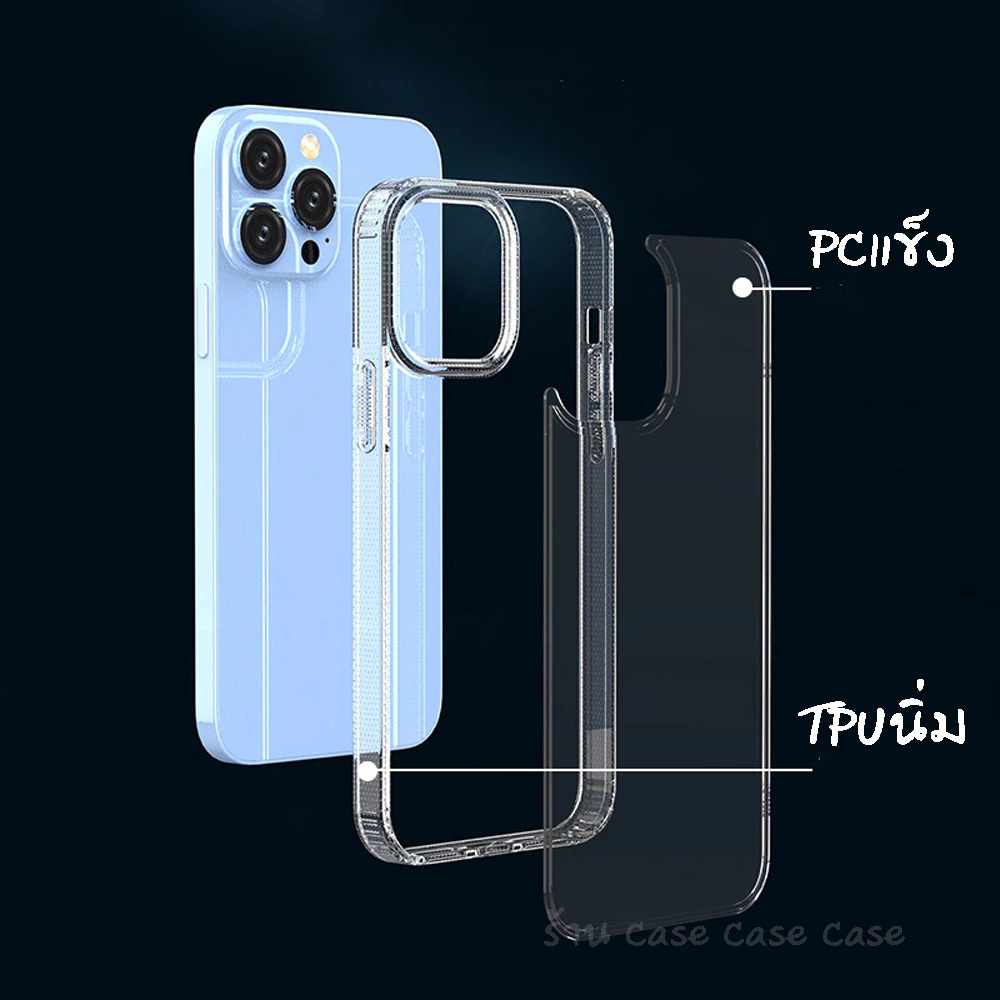 OO [หลังอะคริลิค] เคสใส สำหรับ iPhone case ไอโฟน TPU PC เคสกันกระแทก 17 Pro Max 16 15 plus 14 13 12 11 XS Max XR X 8 7 thumbnail 6