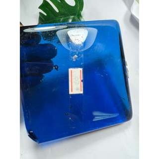 glass block blue Sapphire 520 gram 3.50x3.50 inch   พลอย ก้อน สำหรับ ตัดสำเร็จรูป พลอยก้อน กระจก