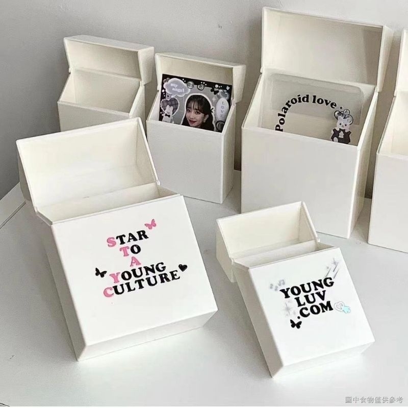 พร้อมส่ง!(เข้าเพิ่มแล้วขาวs)กล่องเก็บการ์ด รูปโพลารอยด์ ไอดอล ขนาด3นิ้ว