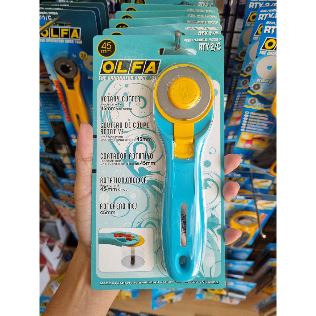 OLFA Rotary คัตเตอร์โรตารี่ RTY-2/C  ขนาด 45 mm  - Splash Aqua