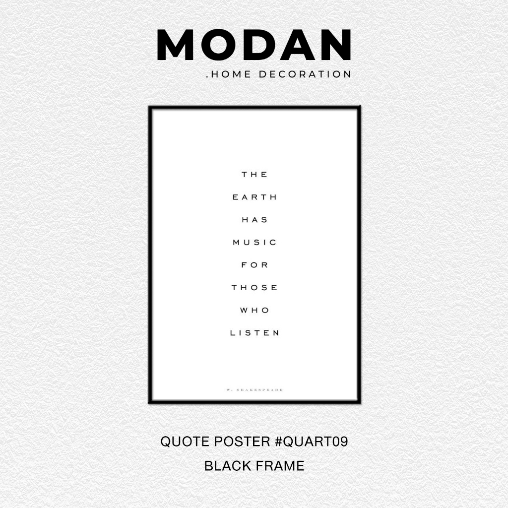 ⚡ พร้อมจำหน่าย ⚡ MODAN ภาพตกแต่งบ้านสไตล์โมเดิร์น QUOTE POSTER ART รหัส QUART09