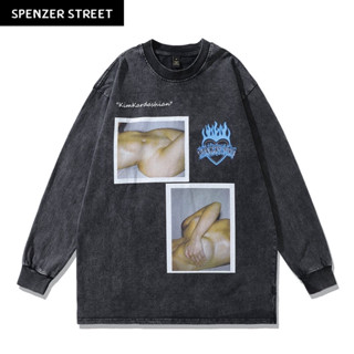 Spenzer.street | 🖤 Kim kardashian เสื้อโอเวอร์ไซส์ เสื้อผ้าสตรีท เสื้ออปป้า เกาหลี เสื้อy2k ทราวิส 2pac ฮิต 2023 มาใหม่