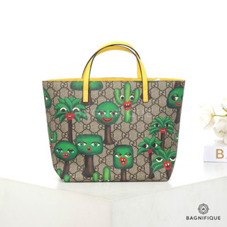 GUCCI KID_S TOTE TREE MINI YELLOW GG SUPREME MONOGRAM SHW