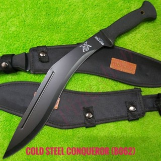 อุปกรณ์เดินป่า มีดพก มีดยาว มีดเดินป่า มีดกูรข่า มีดพกเดินป่า COLD STEEL CONQUEROR B062 ใบดำ