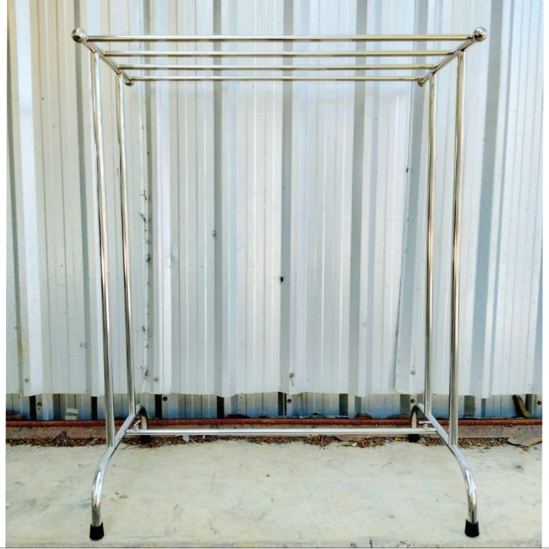 ราวตากผ้าเช็ดตัวสแตนเลสเกรด304 รุ่นหัวตรง ยาว80xกว้าง40xสูง100cm ถอดประกอบได้ พร้อมส่ง!! - รูปที่ 4