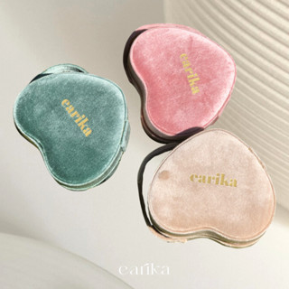 earika.earrings - heart velvet jewelry box กล่องเครื่องประดับทรงหัวใจผ้ากำมะหยี่ (มีให้เลือก 3 สี) จุของได้เยอะมาก