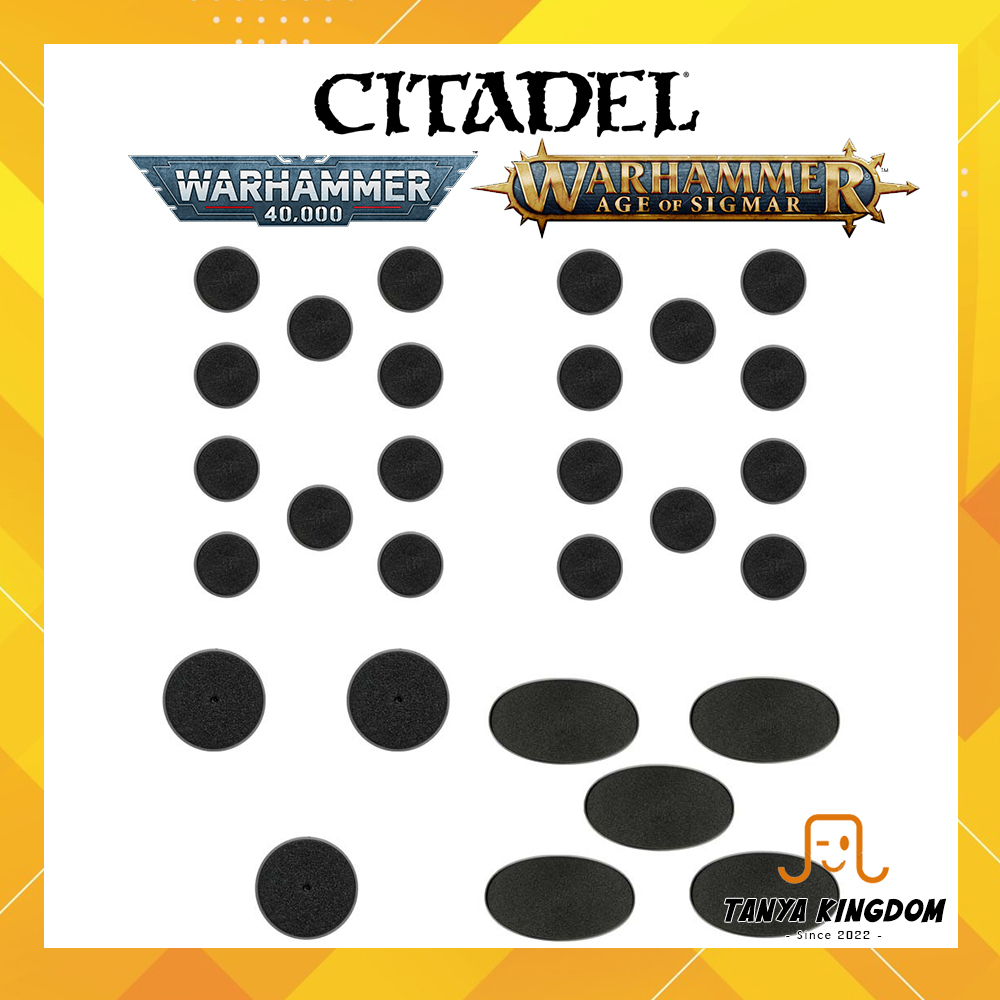 *ของแท้ใช้แข่งได้* Citadel Bases - Round Base, Oval Base เบส ฐาน กลม วงรี Warhammer 40,000 40k Age of Sigmar AoS