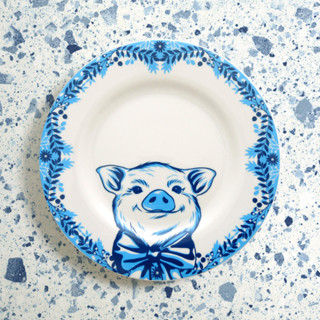 Smiling Pig - KAV Plate จานเซรามิค