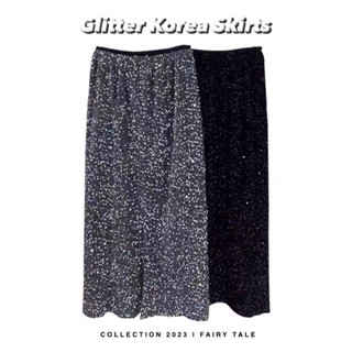 NEW: Glitter skirt  มาเพิ่มรอบ2 รอบเเรกหมดตั้งเเต่หน้าร้าน 😜กระโปรงยาวผ้าglitterเเต่งเกร็ดอย่างดี ขอบเล็ก มีซับใน