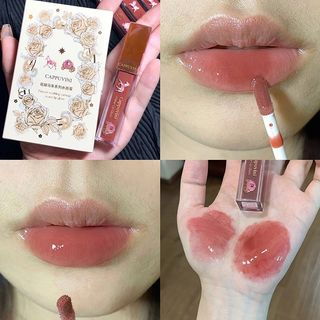 M259 ลิปกลอส ฉ่ำวาว ติดทนนาน กันน้ำ ลิปสติก Cappuvini gloss Lip ลิปสติก เกลี่ยง่าย ไม่ตกร่อง สีสวย