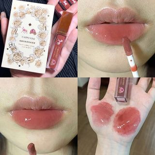 M259 ลิปกลอส ฉ่ำวาว ติดทนนาน กันน้ำ ลิปสติก Cappuvini gloss Lip  ลิปสติก เกลี่ยง่าย ไม่ตกร่อง สีสวย