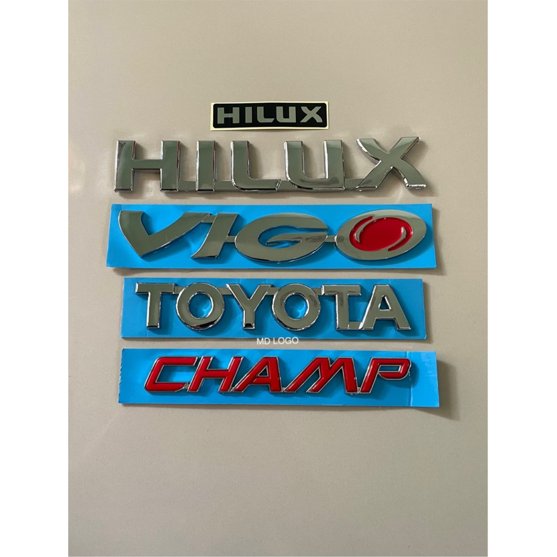 โลโก้ HILUX VIGO TOYOTA CHAMP สติกเกอร์HILUX ราคาต่อชิ้น