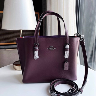 🎀(สด-ผ่อน) กระเป๋าสีม่วง 9.5 นิ้ว COACH C4084 Coach MOLLIE TOTE 25