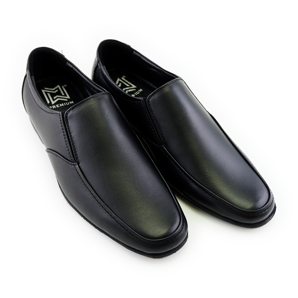 MANWOOD รองเท้าคัชชู หนังแท้ รุ่น DE9982-51 สีดำ
