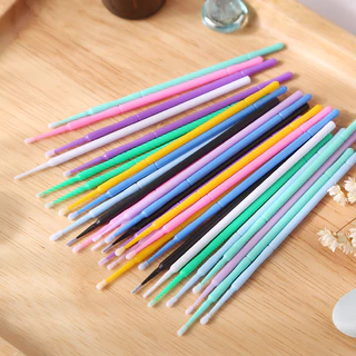 Micro Disposable ไมโครบัท แปรงปัด แปรงอเนกประสงค์ ใช้แล้วทิ้ง 100ชิ้น/ห่อ อุปกรณ์ต่อขนตา