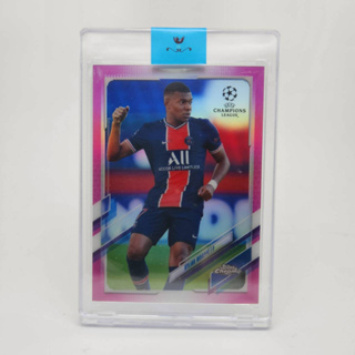 2020-21 Topps Chrome UEFA Pink Refractor #95 Kylian Mbappe #/175 France PSG