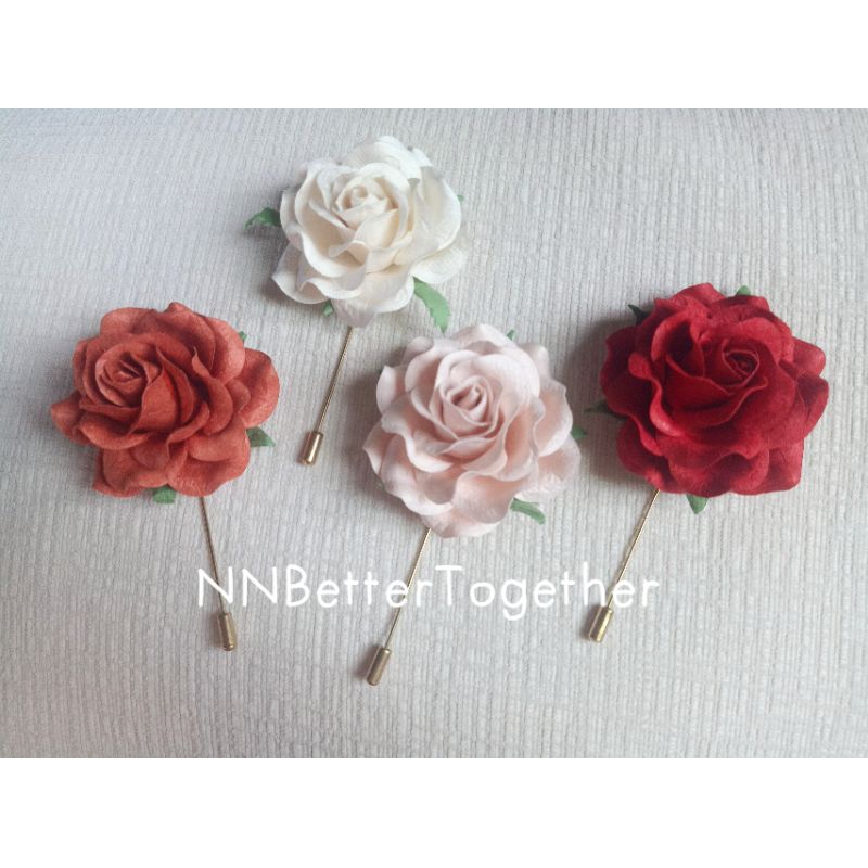 พร้อมส่ง พินติดสูท พินติดเสื้อ ดอกกระดาษสา