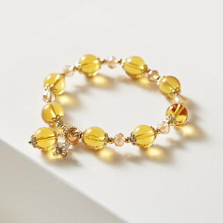 MINDO CITRINE กำไลหิน สร้อยข้อมือหินซิทรินหินซิทริน  หินแห่งความสำเร็จ สร้อยข้อมือหินแท้ หินของพ่อค้าเรียกเงินเรียกทอง