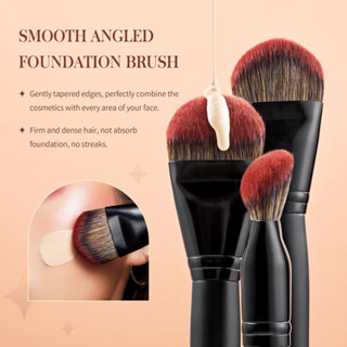 ส่งฟรี ไม่ใช้โค้ด‼️แปรงรองพื้น Jessup แท้ Jessup black smooth angled foundation brush