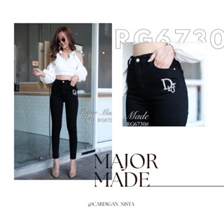 MajorMade​ RG6730 กางเกงยีนส์สีดำเอวสูง CARDIGAN_NISTA