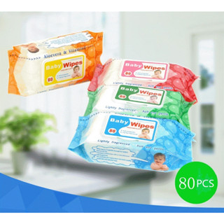 ทิชชู่เปียก 80 แผ่น กระดาษเปียก Hope Baby Wipes กระดาษทิชชู่เปียก สูตรน้ำบริสุทธิ์ ผ้านุ่มชุ่มชื่น มีฝาปิดสนิท