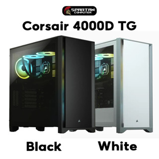 CORSAIR CASE เคสคอมพิวเตอร์ ATX (NP) 4000D TG Black / White