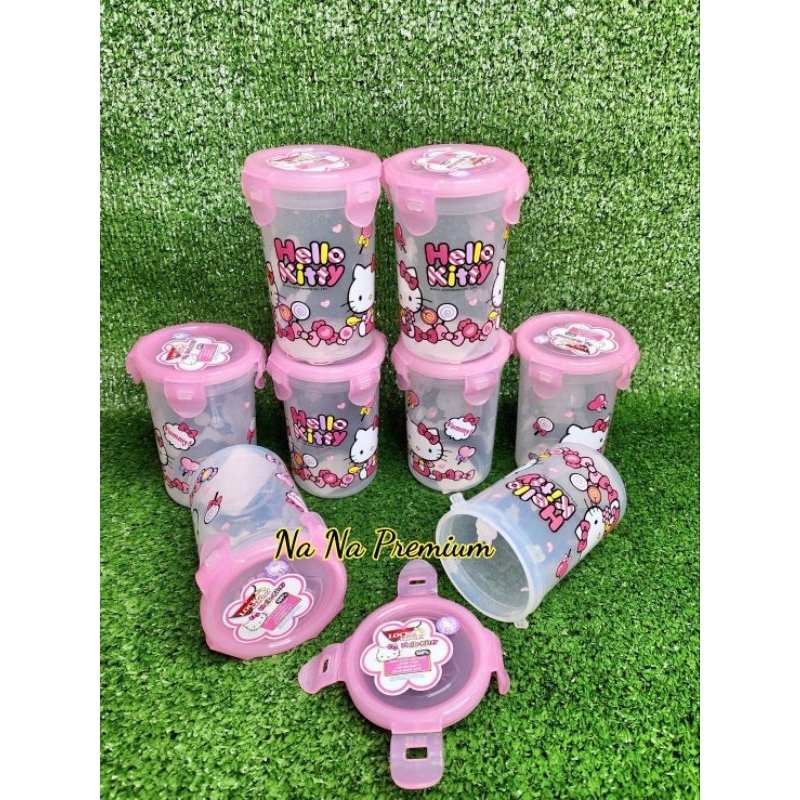 กล่องถนอมอาหาร LOCK&LOCK Hello Kittyทรงกลมขนาด 350ml.
