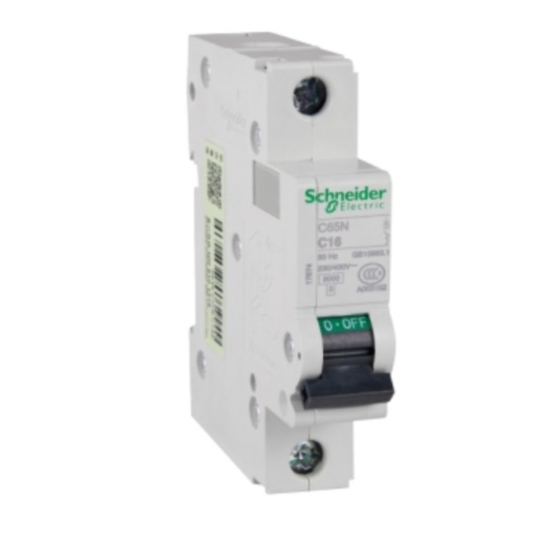 เบรคเกอร์ ชไนเดอร์ 1P/16A Schneider Electric China IC65N 1P C16A Vacuum Mini Circuit Breaker MCB Acti9 Type C