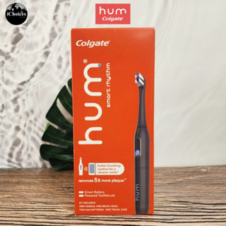 [hum by Colgate] Smart Rhythm Sonic Toothbrush Kit Battery-Powered, Slate Grey คอลเกต แปรงสีฟันแบตเตอรี่