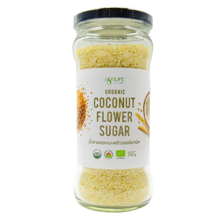 อะกรีไลฟ์ น้ำตาลดอกมะพร้าวออร์แกนิค 230 กรัม – Coconut Flower Sugar Organic 230g Agrilife brand