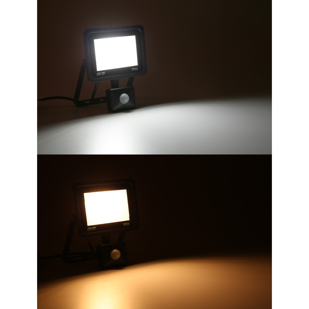 EVE โคมฟลัดไลท์ เดินผ่านแล้วติด โคมสปอร์ตไลท์  โคมกันน้ำ แอลอีดี เซ็นเซอร์ Better 10W 20w 30W 50W แสงขาว,เหลือง - รูปที่ 4