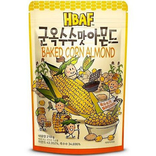 HBAF Baked Corn Almond อัลมอนด์อบผสมข้าวโพดอบกรอบ 210g